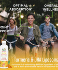 Maryruth'S | Liposomal Turmeric & Dha | Curcumin | Ginger Root Oil | Algal Dha & Vitamin E | Cognitive Function | Mood Support | Joint Health | Liquid Supplement | 15.22 Oz
