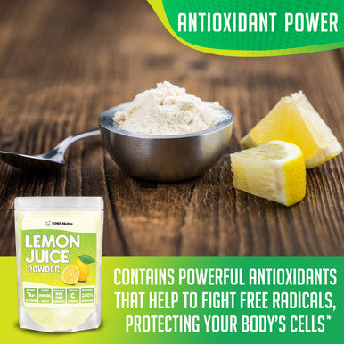 Xprs Nutra Lemon Juice Powder - Lemon Powder Immunity Boost Rich in Vitamin C - Lemon Concentrate for Smoothies Beverages and More - Vegetarian and Vegan Friendly (4 oz)