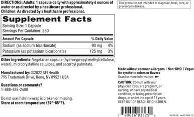 Klaire Labs Sodium Bicarbonate & Potassium Bicarbonate Supplement - Key Components That Help Maintain Healthy Ph (Acid/Base) Balance - Gastrointestinal Support - Bi-Carb Formula (250 Capsules)