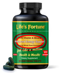 Life's Fortune Multivitamin All Natural Energy Source Supplying Whole Food Concentrates Antioxidants Amino Acids Enzymes Trace Minerals & More 90 Count