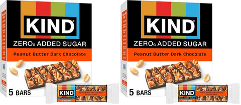 KIND ZERO Added Sugar Bars Dark Chocolate Nuts and Sea Salt Keto Friendly Snacks Gluten 5g Protein 5 Count