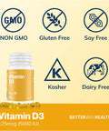 Better Way Health Vitamin D3-5,000 Iu Softgel - High Potency Formula, Supports Bone Health & Immune System - 120 Softgels Of Vitamin D3 - Non-Gmo, Dairy Free