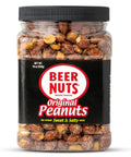 BEER NUTS Original Peanuts, Resealable Jar, Sweet and Salty, Gluten-Free, Kosher, Low Sodium Peanut Snacks (19oz)