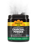 Country Life Activated Coconut Charcoal Powder 500Mg 5 Ounces 200 Servings Certified Gluten Free Certified Vegan Non-Gmo Verified