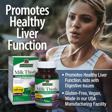 Nature'S Answer Milk Thistle Capsules 60 Count - 80% Silymarin Seed Extract