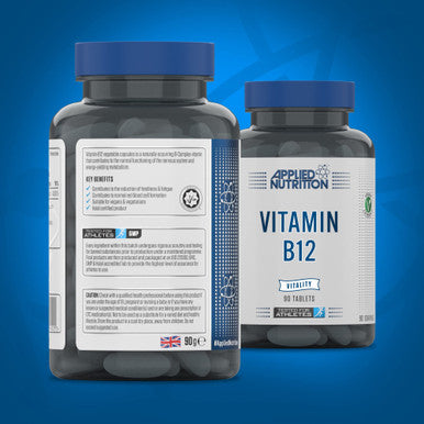 Applied Nutrition Vitamin B12 1000mcg Contributes to The Normal Function of The Immune System and Reduction of Tiredness and Fatigue Made in The UK 90 Vegetarian and Vegan Tablets