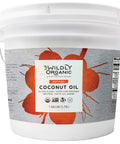 Wildly Organic Virgin Unrefined Cold Pressed Coconut Oil 14 Fl Oz - Organic, Raw, Non-GMO, Vegan, Pet-Safe, Rich Coconut Flavor/Aroma - Perfect for Skin, Hair, Cooking, & Baking - BPA-Free Container