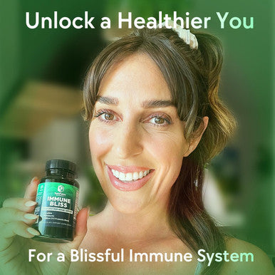Immune Bliss - Broad Spectrum Daily Wellness Support For Seasonal Sickness L-Lysine Monolaurin Probiotic Prebiotic Blend Provides Natural Defense Vegan Vegetarian Non-Gmo 60 Capsules
