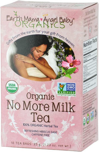 Earth Mama Organic No More Milk Tea for Weaning from Breastmilk, 16 Teabags/Box, Pack of 3