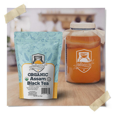 Fermentaholics Usda Organic Loose-Leaf Assam Black Tea - Perfect For Homebrewing Kombucha Hot Tea And Iced Tea - Ou her Premium Taste Aroma And Flavor