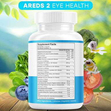 Jb Wellness Areds 2 Eye Vitamin & Mineral Supplement, Contains Lutein, Vitamin C, Zeaxanthin, Zinc & Vitamin Enhance Vision Supplement - 180 Count