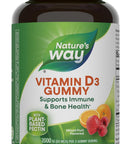 NatureS Way Vitamin D3 Gummies Supports Immune And Bone Health 2000 Iu (50 Mcg) Per 2Gummy Serving Vitamin D3 2000Iu Per 2 Gummies Mixed Fruit Flavored 120 Count
