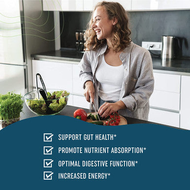 Digestive Enzymes Supplement with Probiotics for Breaking Down Dairy Protein Sugar Carbs Nutrient Absorption Lactose Gas Relief Bloating Vegetarian 3rdParty Tested 60 Capsules