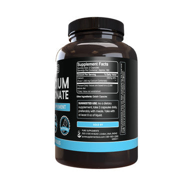 PURE ORIGINAL INGREDIENTS Calcium Carbonate No Magnesium Or Rice Fillers, Always Pure, Lab Verified