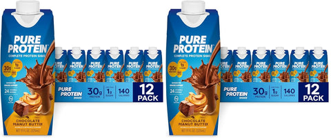 Pure Protein Vanilla Protein Shake, 30g Complete Protein, 12 Ct | Ready to Drink and Keto-Friendly, Vitamins A, C, D, and E plus Zinc to Support Immune Health, 11oz Bottles