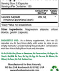 Best Naturals Cascara Sagrada 450 mg 250 Capsules (250 Count (Pack of 3))