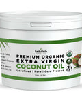 Earth Circle Organics Premium Ultra-Pure Unrefined Cold Pressed Extra Virgin Coconut Oil - Gluten-Free, Keto & Paleo Friendly - Raw Coconut Oil for Skin & Hair Care, Cooking, Baking & More - 1 Gallon