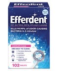 Efferdent Complete Clean Anti-Bacterial 102 Tabs By Efferdent