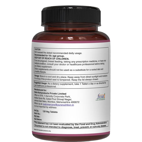 Pure Nutrition Biotin 10000Mcg With Sesbania Bamboo & Amla Extract 120 Tabs Natural Biotin 10000Mcg Supplement Non Gmo Gluten Free