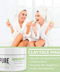 Premium Facial Cleanser and Clay Mask Foaming Face Wash for Oily Skin Care with Sage Rosemary and Lemon Essential Oil Hydrating Bentonite Clay Mask for Face Care with Vitamins A B C and E