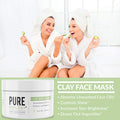 Premium Facial Cleanser and Clay Mask Foaming Face Wash for Oily Skin Care with Sage Rosemary and Lemon Essential Oil Hydrating Bentonite Clay Mask for Face Care with Vitamins A B C and E