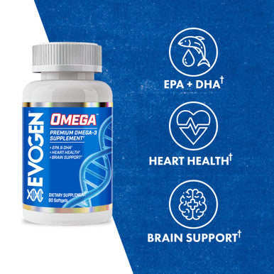Evogen Omega Fish Oil | Premium Omega-3 Supplement | Overall Wellness | EPA & DHA | 90 Softgels