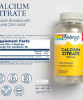 Solaray Calcium Citrate 1000Mg - Chelated Calcium Supplement - Supports Bone Strength And Healthy Teeth - Easy To Digest - 60-Day , Vegan - 68 Servings, 275 Vegcaps