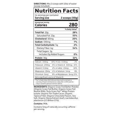 Garden of Life Dr. Formulated Keto Meal Balanced Shake - Chocolate Powder 14 Servings Truly Grass Fed Butter & Whey Protein Plus Probiotics Non-Gmo Gluten Free Ketogenic Paleo Meal Replacement