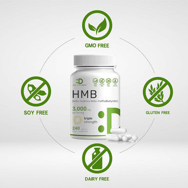 Deal Supplement Ultra Strength HMB Supplements 3000mg Per Serving 240 Capsules | Third Party Tested | Supports Muscle Growth Retention & Lean Muscle Mass | Fast Workout Recovery