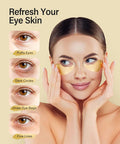 Komoko 30-Pairs 24K Gold Under Eye Patches Skin Care Golden Under Eye Mask Anti-Aging Collagen & Amino Acid Eye Mask For Removing Dark Circles Puffiness And Wrinkles Refresh Your Under Eye Skin
