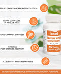 Supersmart Ornithine Alpha Ketoglutarate OKG 10 g Per Day Amino Acids May Improve Muscle Mass NonGMO 60 Tablets