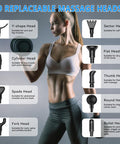 Massage Gun, Muscle Massage Gun For Athletes Handheld Electric Deep Tissue Back Massager, Percussion Massage Device For Pain Relief With 30 Speed Levels 9 Heads