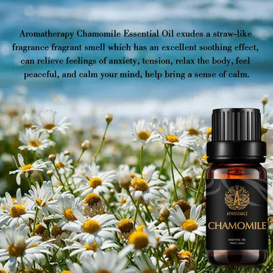 Aromatherapy Essential Oils, Chamomile Aromatherapy Essential Oils (0.33 oz - 10ml), 100% Pure Essential Oils Chamomile Scent for Diffuser, Humidifier, Massage, Aromatherapy, Skin & Hair Care