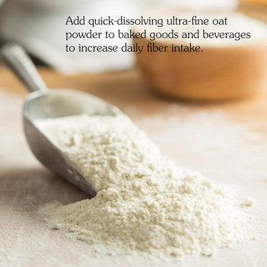 Nunaturals Oat Fiber Powder, All Natural Non-Gmo, Supports Digestive Health, 1 Lb