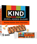 KIND ZERO Added Sugar Bars Dark Chocolate Nuts and Sea Salt Keto Friendly Snacks Gluten 5g Protein 5 Count