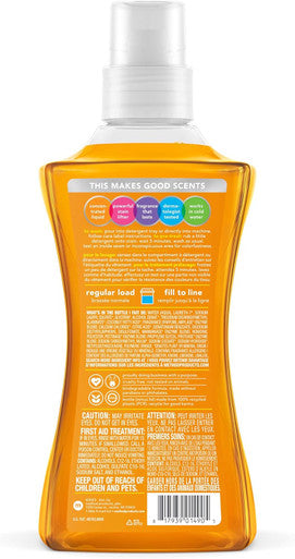 Method Liquid Laundry Detergent Ginger Mango 66 Loads Per Bottle Hypoallergenic + Biodegradable Formula Plant-Based Stain Remover 53.5 Fl Oz (Pack of 2)