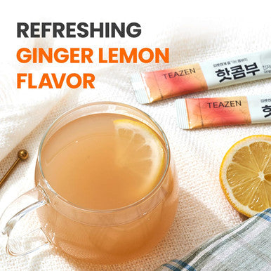 Teazen Hot Kombucha Ginger Lemon Flavor Variety Pack Ginger Lemon Drink Mix 10 Sticks & 30 Sticks (40 Sticks)