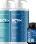 Hair Loss Supplement Plus Biotin Shampoo And Conditioner Set - Biotin Hair Growth Pills For Men And Women Plus Volumizing Shampoo And Conditioner Bundle With Biotin For Thinning Hair
