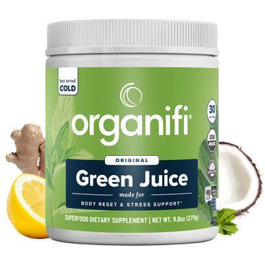 Organifi Green Juice - Powder Supplement With Organic Spirulina Ashwagandha And Chlorella - Helps Achieve Fitness Goals And Reduce Cortisol Levels 30-Day Supply