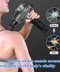 Toloco Massage Gun, Muscle Massage Gun Deep Tissue, Percussion Massage Gun With 12 Replacement Heads, Super Quiet Portable Electric Massager For Athletes, Treatment, Relax, Carbon