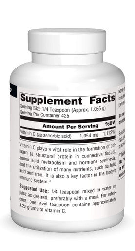 Source s Vitamin C - Ascorbic Crystals That Dissolves Instantly, Dietary Supplement - 16 oz