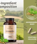 Herbamama Ashwagandha Capsules - 1500Mg Pure Ashwagandha Root Focus Supplement - Vegan Non-Gmo Mood & Calm Support Supplement For Adults 100 Caps