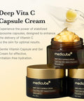 medicube Capsule Cream with Deep Vitamin C Liposome Vitamin C Golden Capsule for Radiance and Firm Looking Skin Hydrating Glow Gel Texture Korean Skincare 1.94 oz