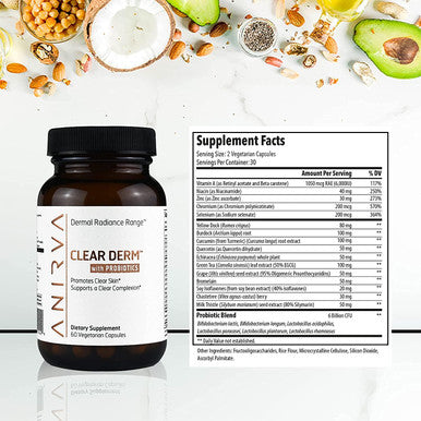 Clear Skin Supplement With Zinc For Adults, Formulated To Battle Hormonal Acne, Zinc Pills For Acne, Rosacea Skin Supplement, Zinc Supplements For Adult Acne - Anirva Clearderm