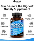 Lactobacillus Acidophilus Supplements 365 Tablets High Strength - Digestive & Gut Health Supplements Lactobacillus Live Cultures For Gut Health - Vegan, Gmo-, Gluten-, Gmp, Uk Made