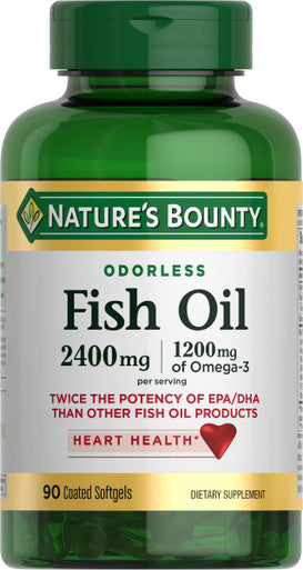 Nature's Bounty Fish 2400 mg OilSoftgels 90 ea