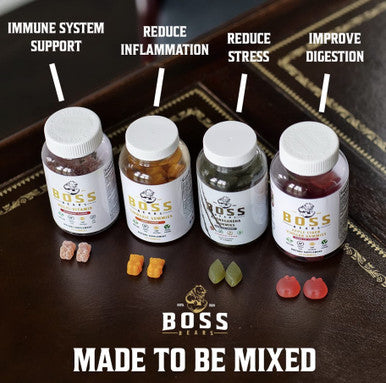 Boss Bears Apple Cider Vinegar Gummies, Chewy Apple Flavor, Increases Energy, Boost Skin Health, Full Gram of ACV per Serving, Gluten Free, Supports Healthy Gut and Heart (30 Servings, Apple Flavor)