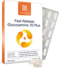 Healthspan Fast Release Glucosamine 70 Plus | 120 Capsules | with Vitamin C & Vitamin D3 | Easy to Digest | Calcium | Ginger | Vegetarian