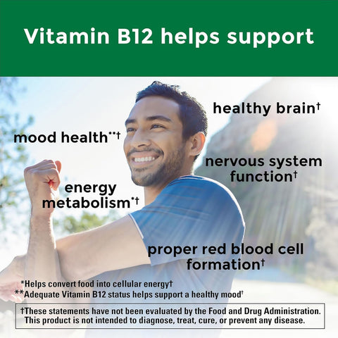 Nature Made Vitamin B12 1000 Mcg Dietary Supplement For Energy Metabolism Support 75 Time Release Tablets 75 Day Supply