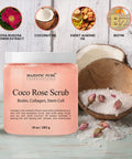 MAJESTIC PURE Coco Rose Scrub - With Biotin, Collagen, Stem Cell & Coconut Oil - Exfolaiting Body Scrub - Skin Moisturizer, Pore Cleanser & Body Exfoliator - Natural Skin Care for Men & Women - 10 oz